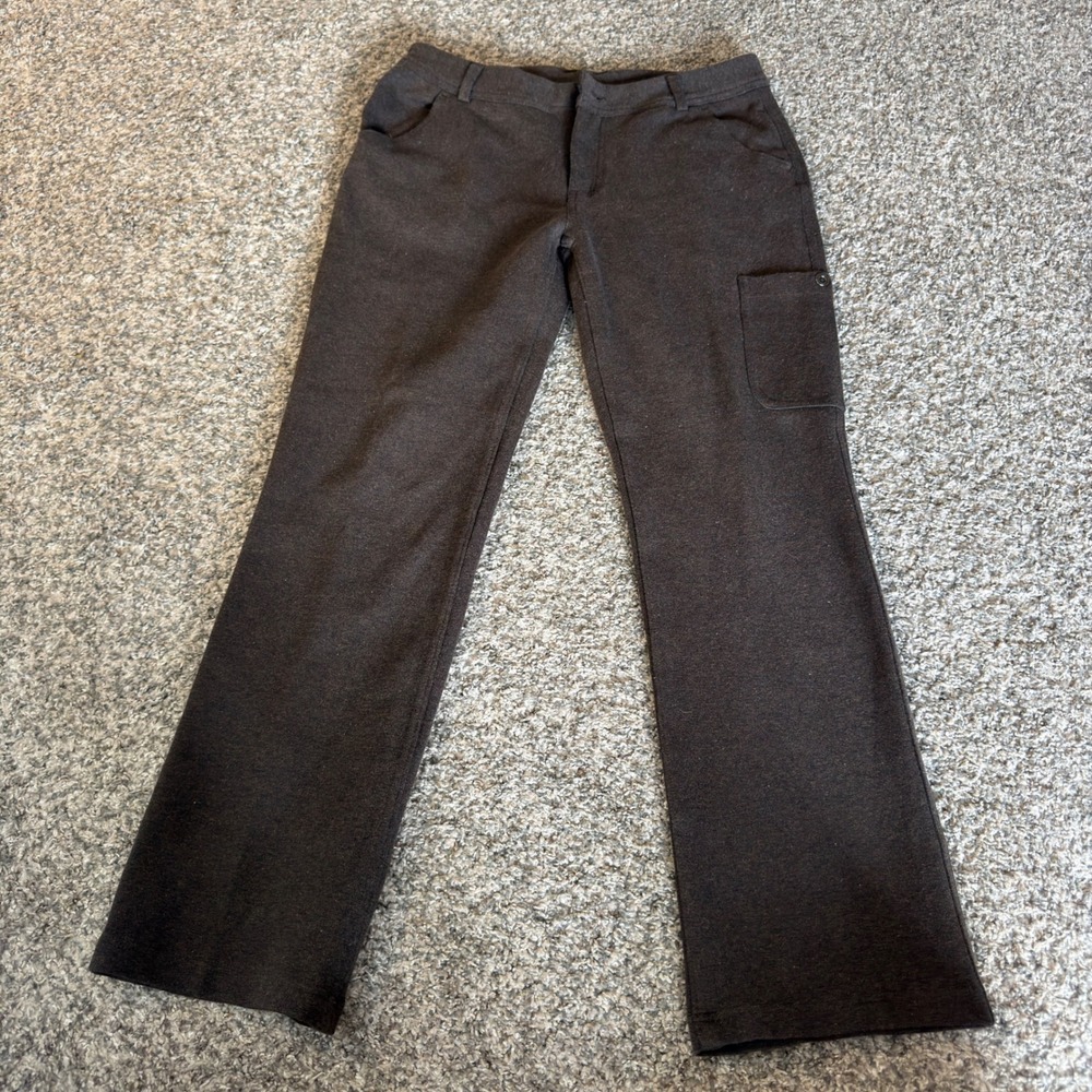 Duluth Trading Co NoGA Namastash Pants Brown Cotton Cargo Straight Leg 6x29